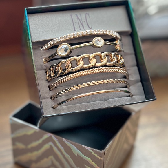 INC international Concepts-Gold Braid Bangle (6) Set! - Picture 6 of 11